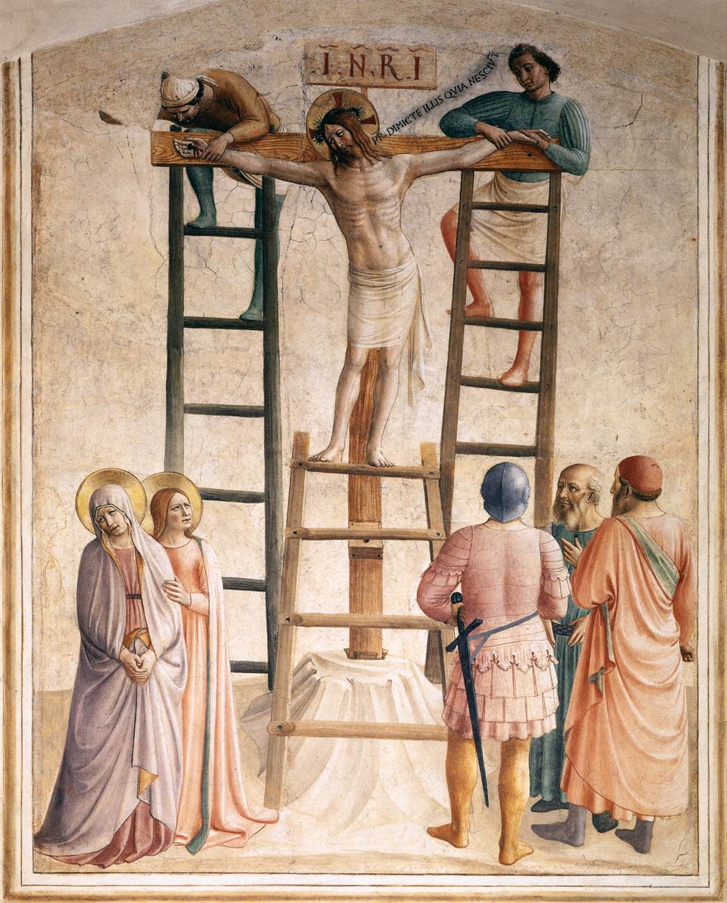 Genageld van Christus naar het kruis (cel 36)