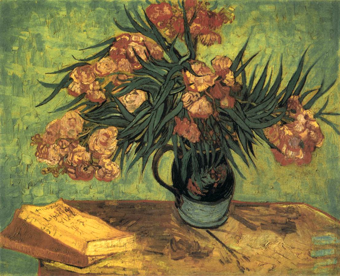 Still Life with Oleanders and Books