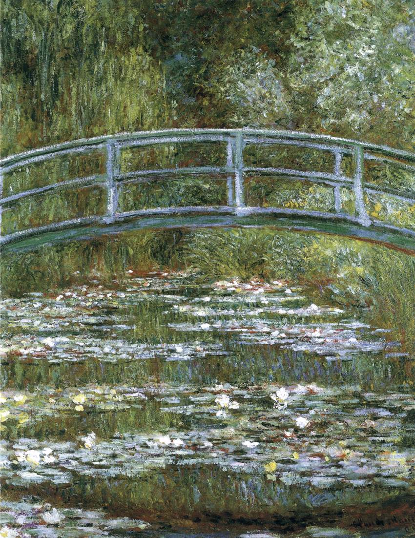 Bridge Over a Water Lily Pond