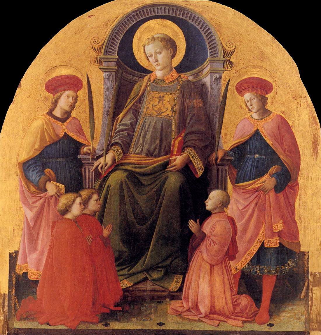 San Lorenzo tronet med de hellige og donorer