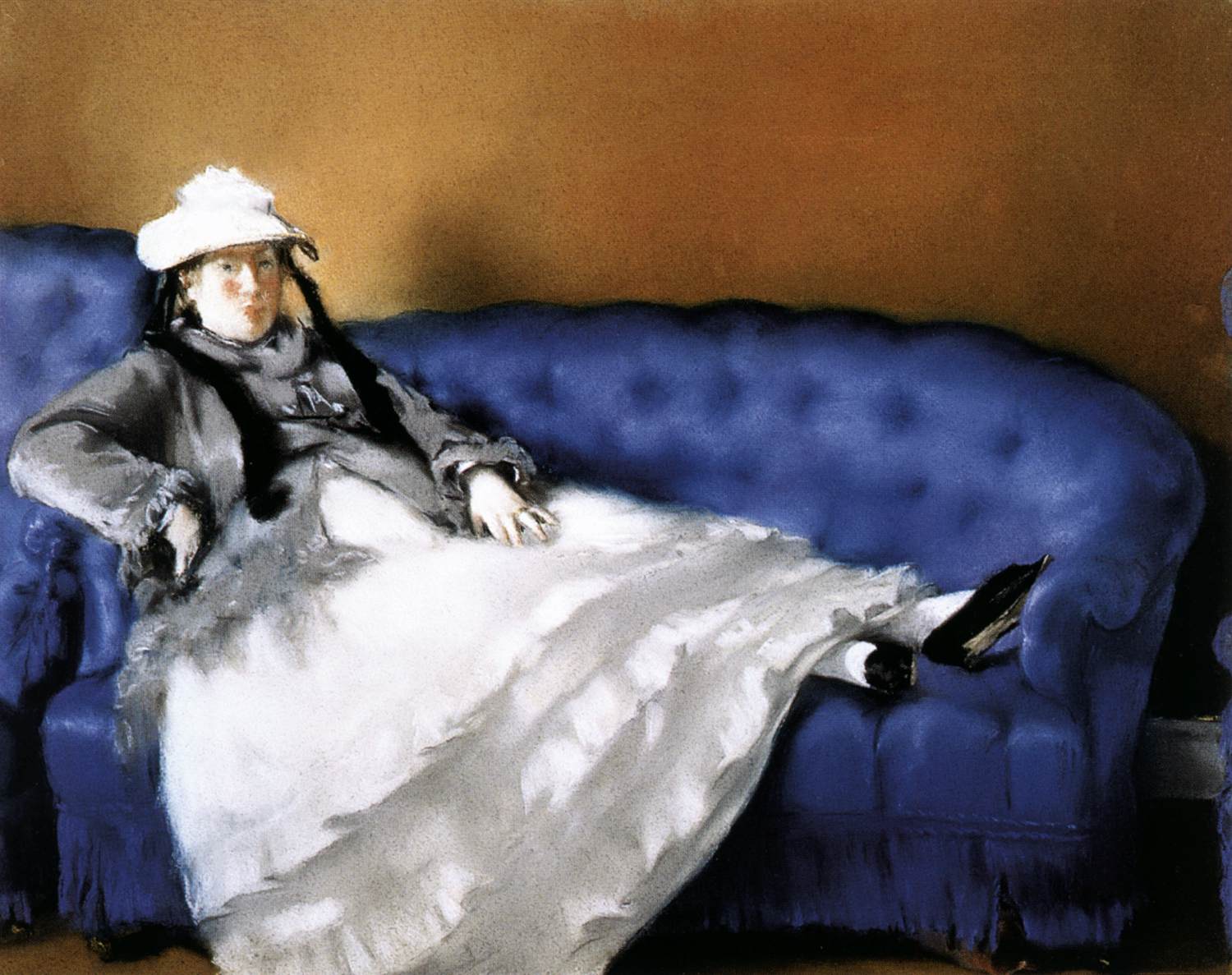 Madame Manet em um Sofá Azul 