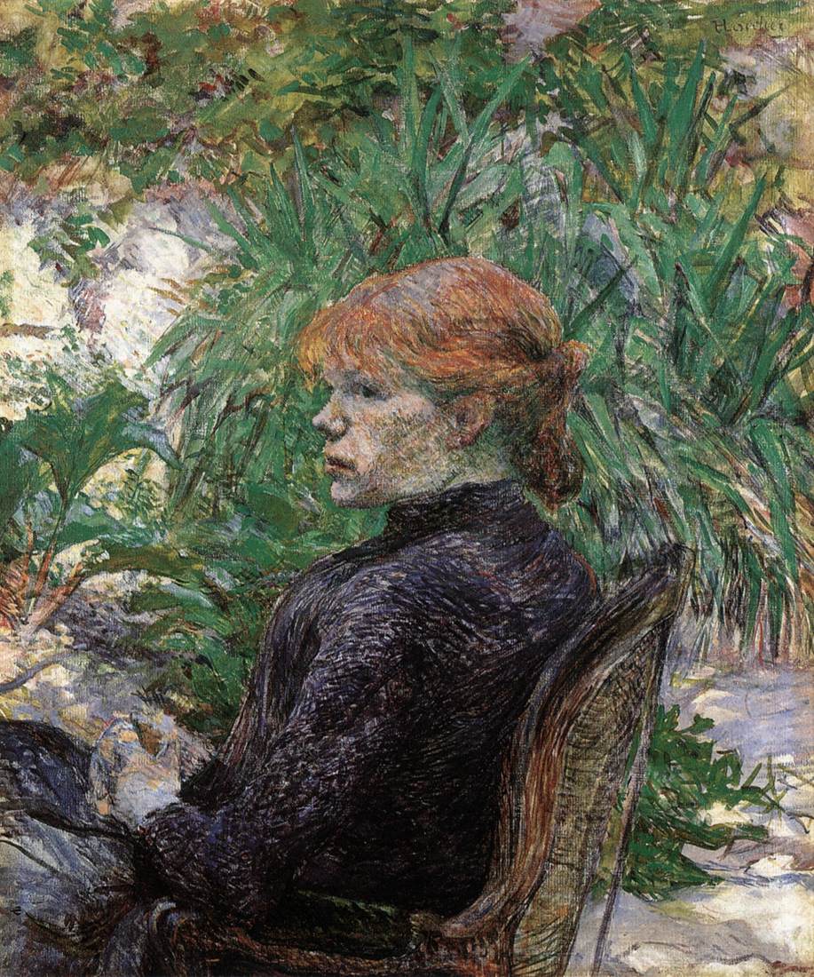 Red-haired Girl in Monsieur's Forest Garden (Carmen Gaudin)