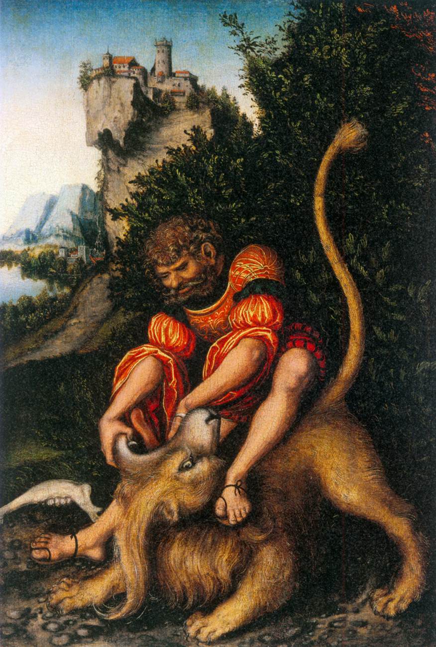 Sansão matando o leão