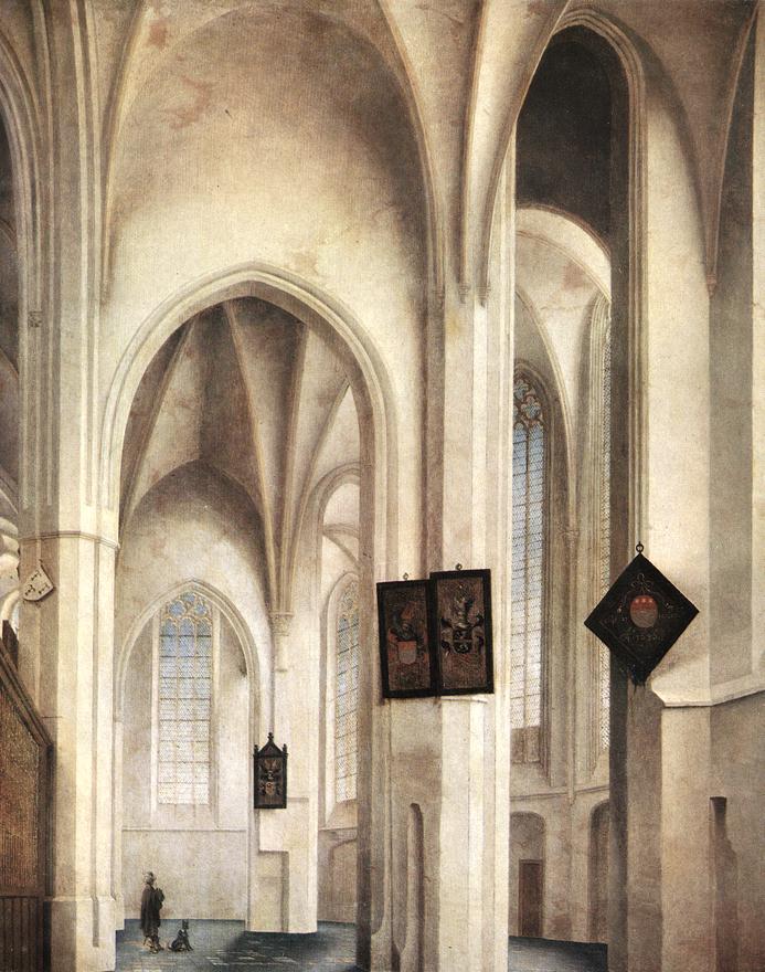 Interiør af kirken San Jacobo i Utrecht