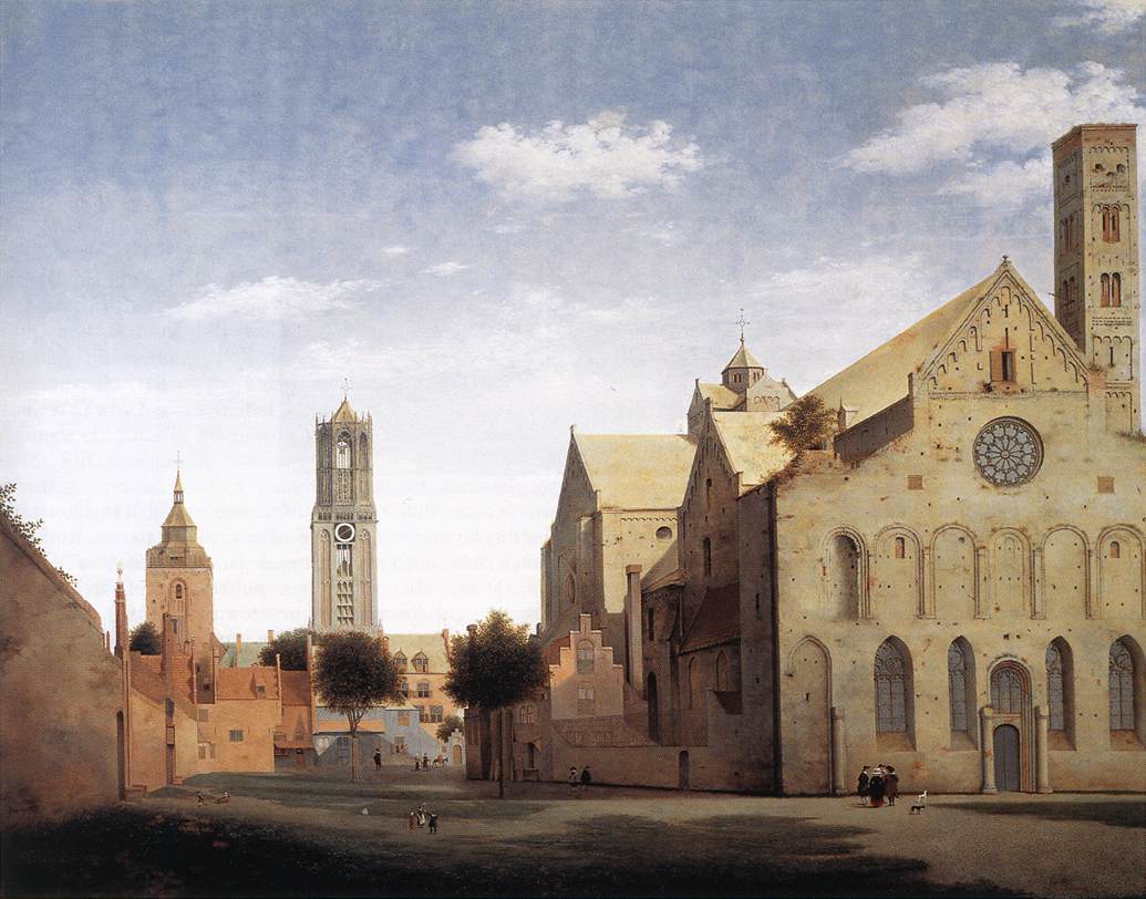 San María's Square og San Marías kirke i Utrecht