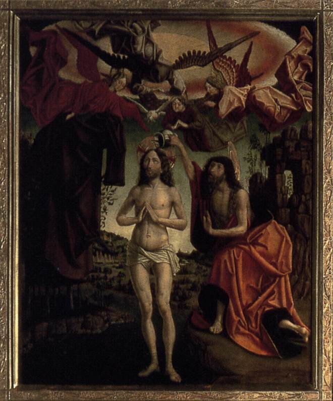 Saint Wolfgang Altarpiece: טבילת המשיח