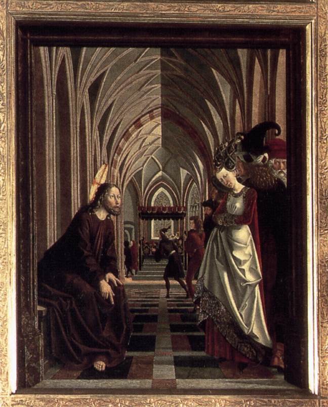 Saint Wolfgang Altarpiece: ישו והנואפת