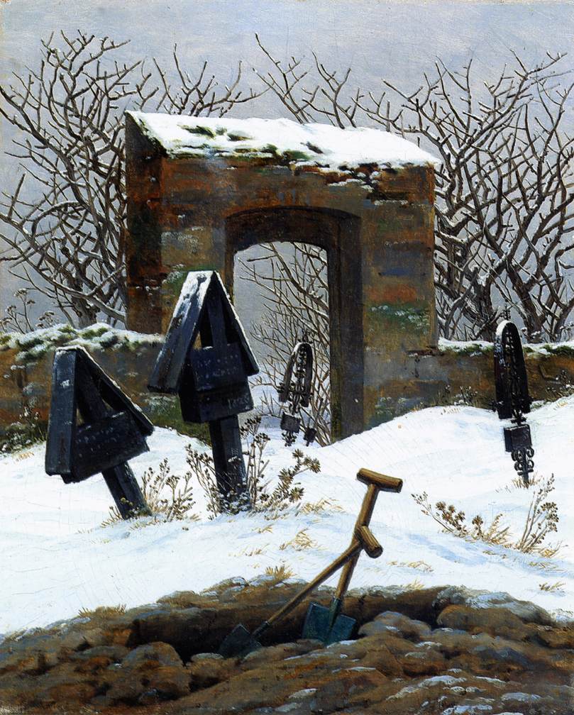 Cimitero sotto la neve