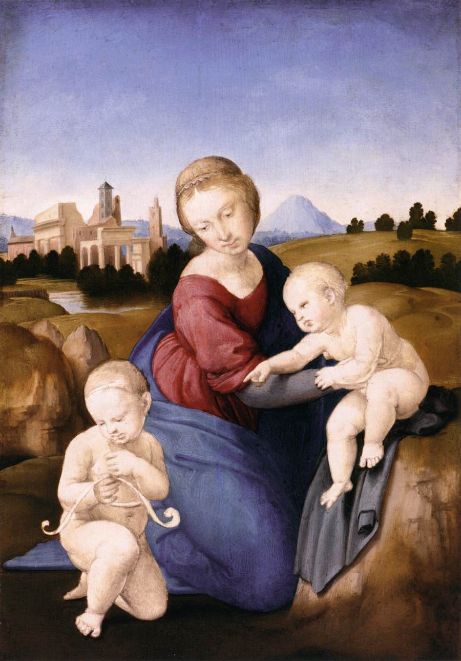 La vierge et l'enfant avec le bébé San Juan