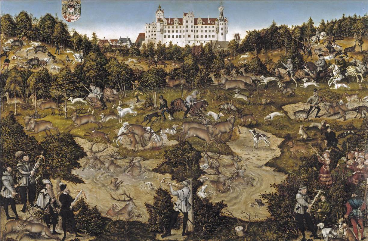 Jagen ter ere van Carlos V in Torgau Castle