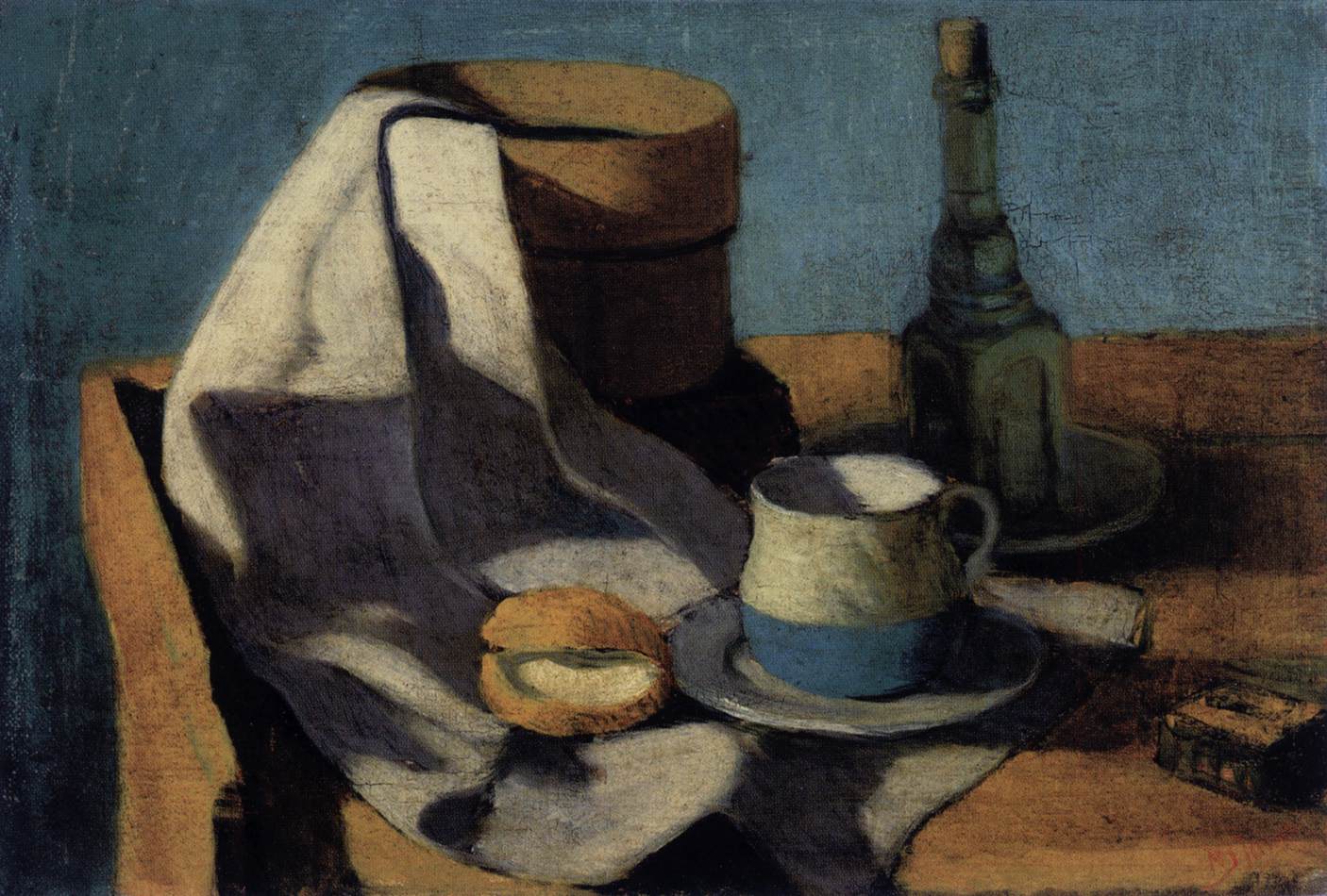 Still Life of Sieve, Roll and Cup