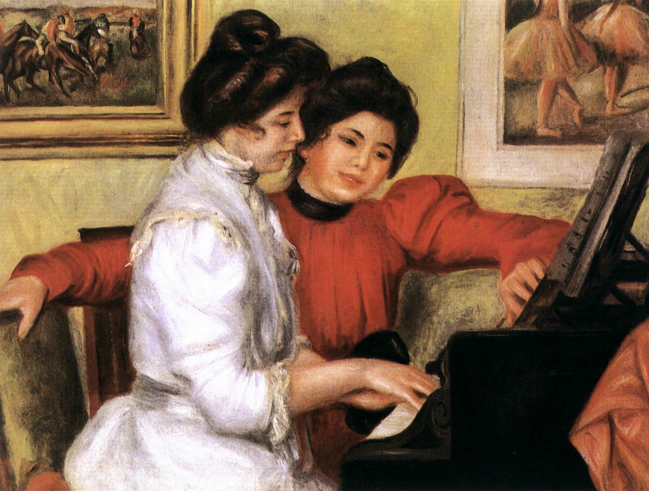 Yvonne og Cristina Lerolle på klaveret