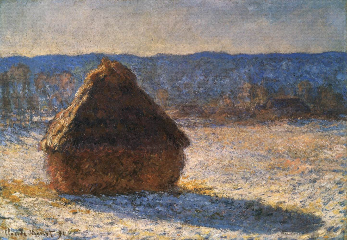 Haystack in the Snow, Morning