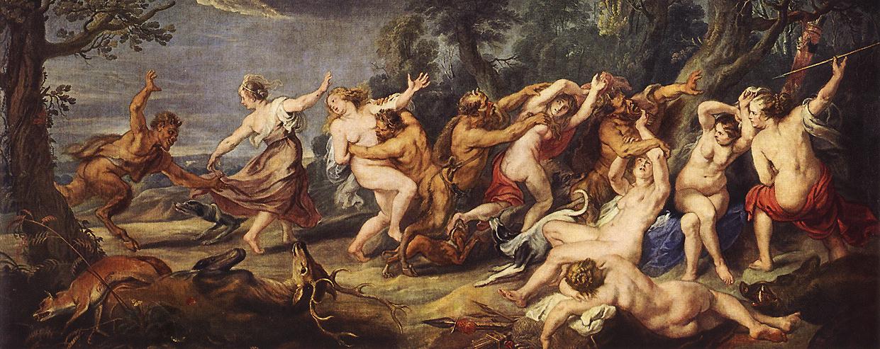 Diana and Her Nymphs Surprised By Fauns