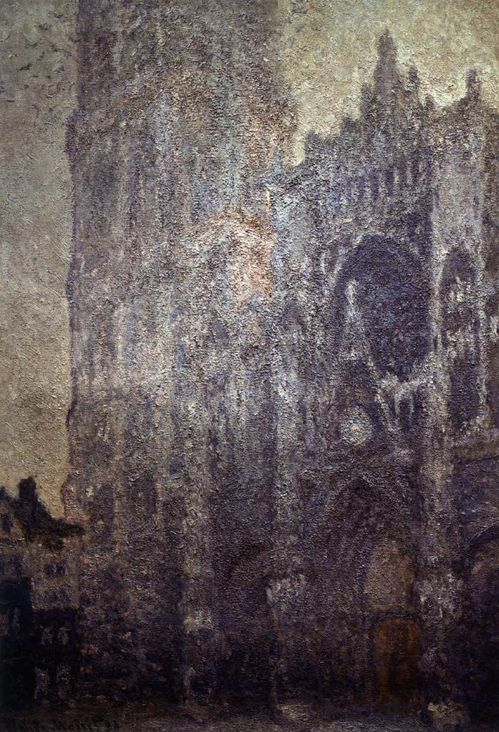Rouen -katedralen, effekter av morgonljus