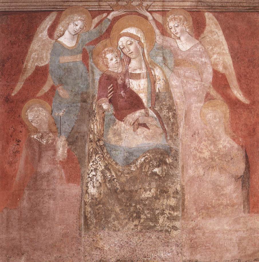 Die Jungfrau und das Kind mit Engeln