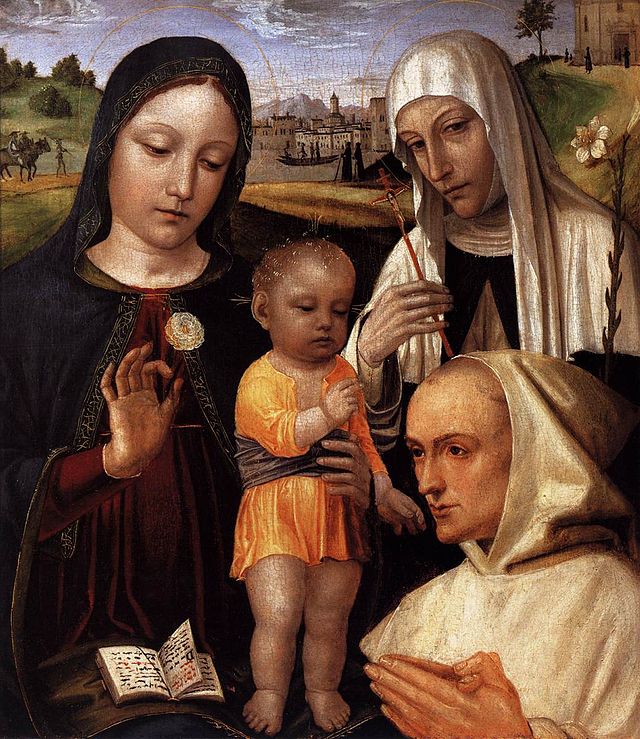 Madonna and Child, Saint Catherine and The Blessed Stefano Maconi