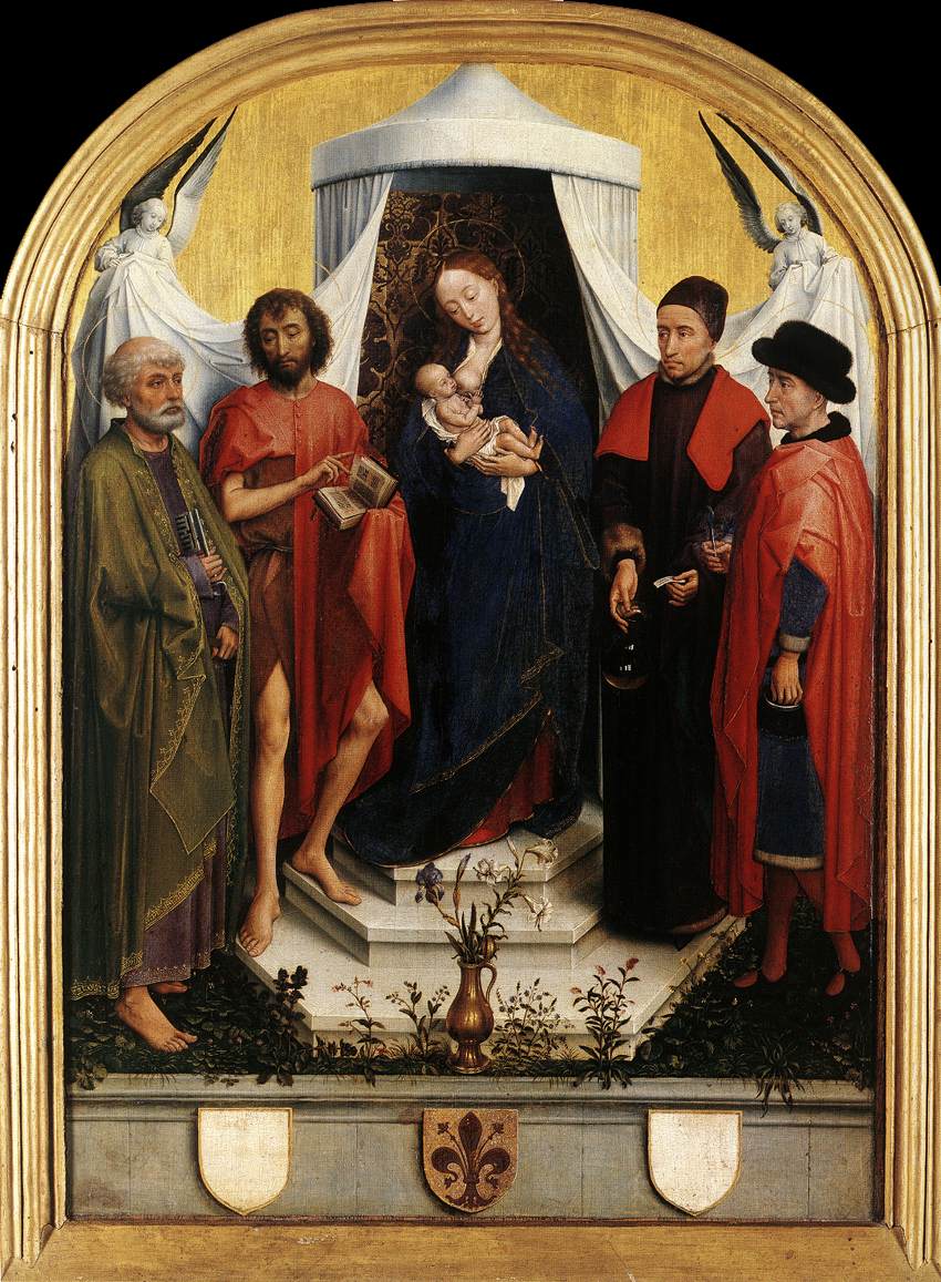 La vergine con il bambino e quattro santi