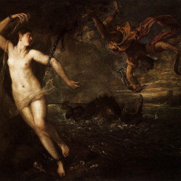 「アンドロメダ」 油彩画 ペルセウスとアンドロメダ