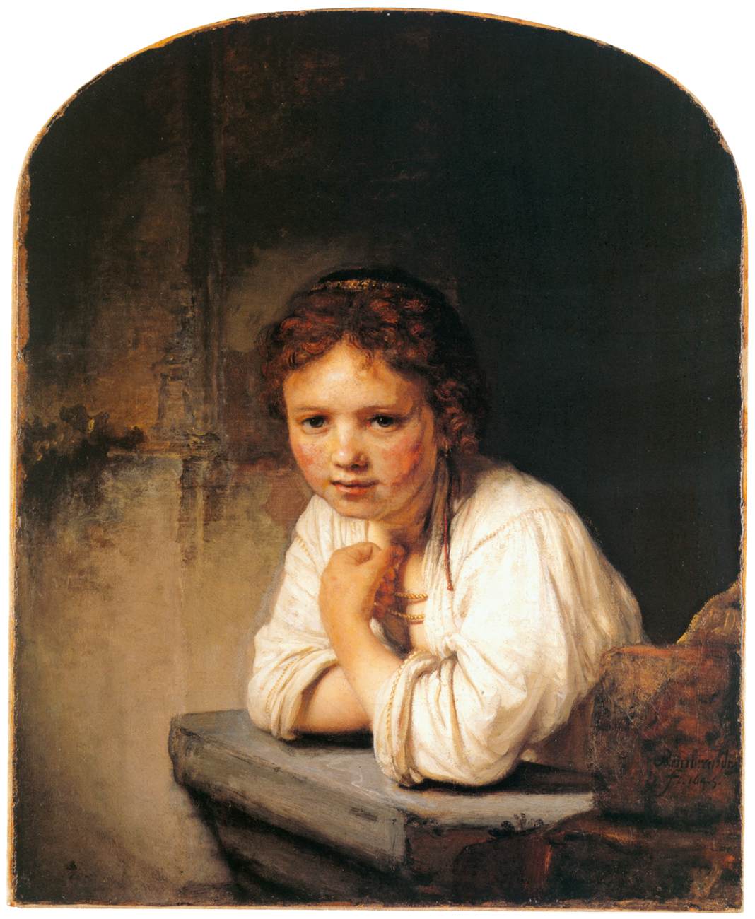 Girl Leaning on the Windowsill