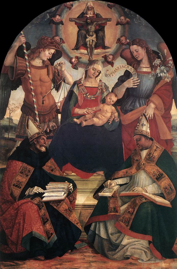 La Trinidad, La Virgen y Dos Santos