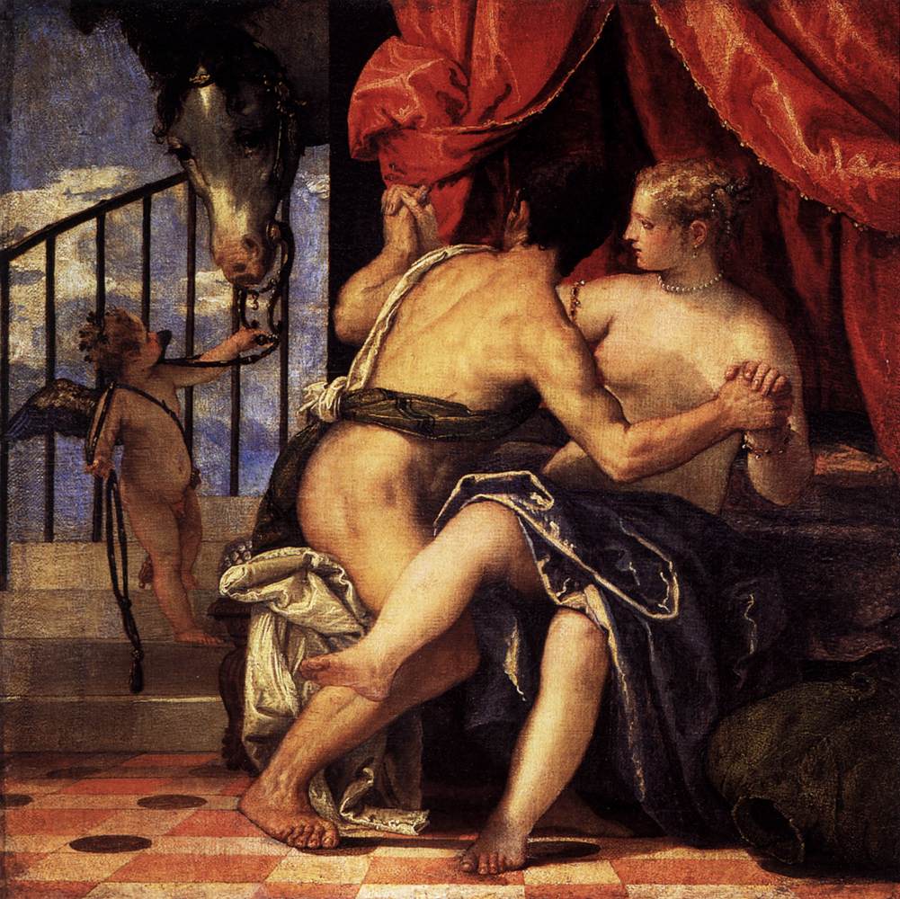 Venus og Mars med Cupid og en hest