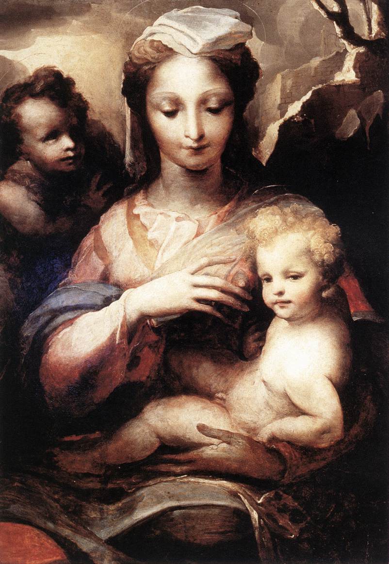 Die Jungfrau mit dem Baby Christus und dem Heiligen Johannes der Täufer