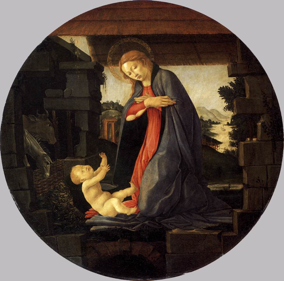 Jomfru tilbeder barnet
