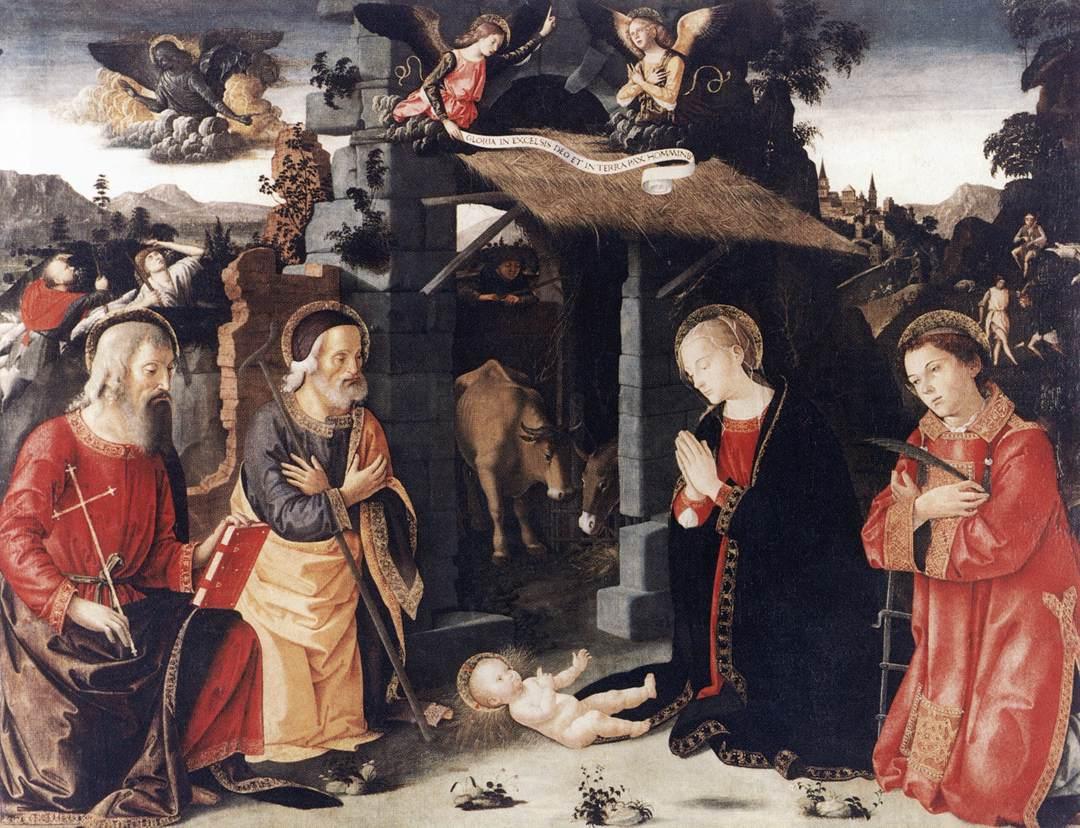 Nativity med Santo Lorenzo og Andrés
