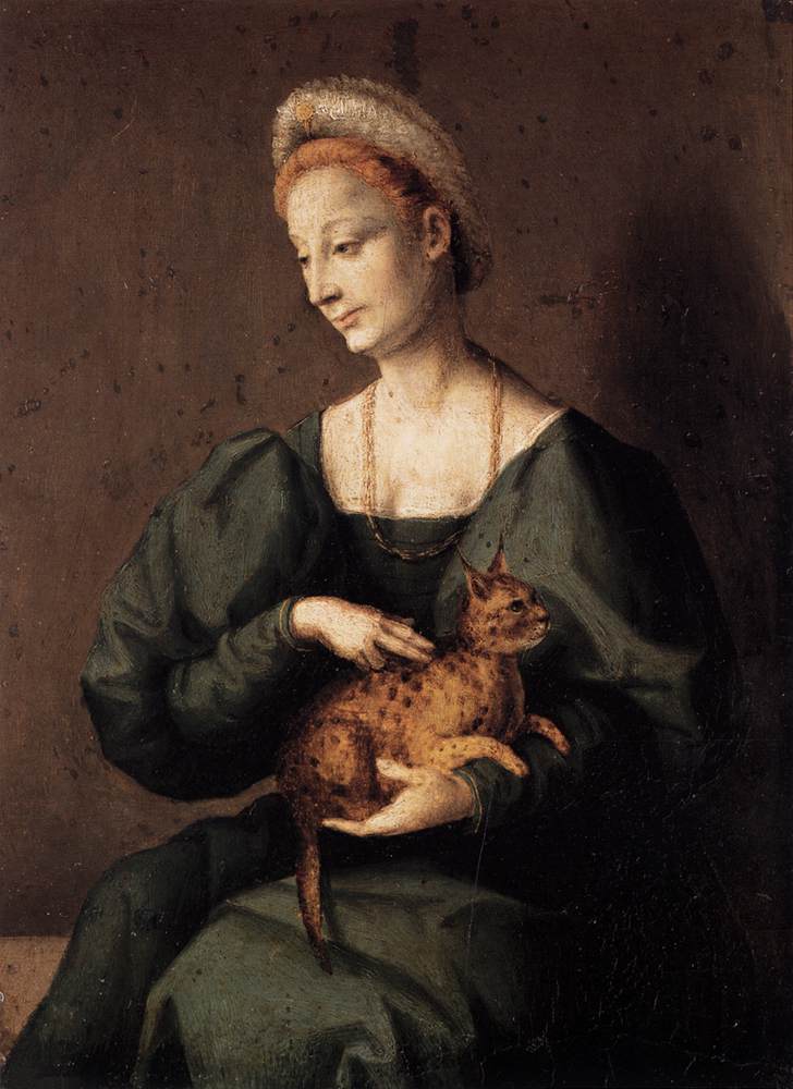 Mujer con un Gato