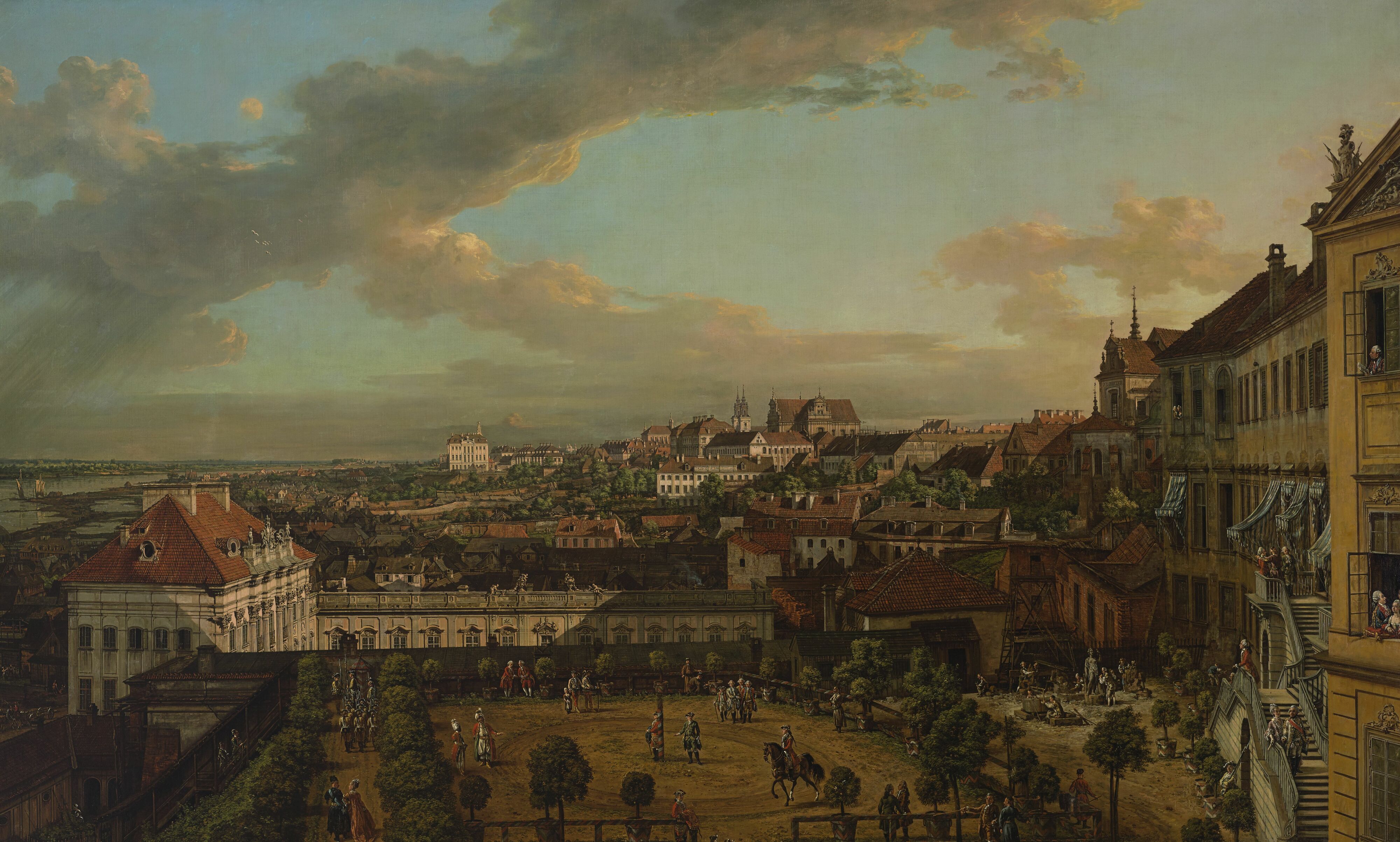 Widok Warszawy z pałacu królewskiego