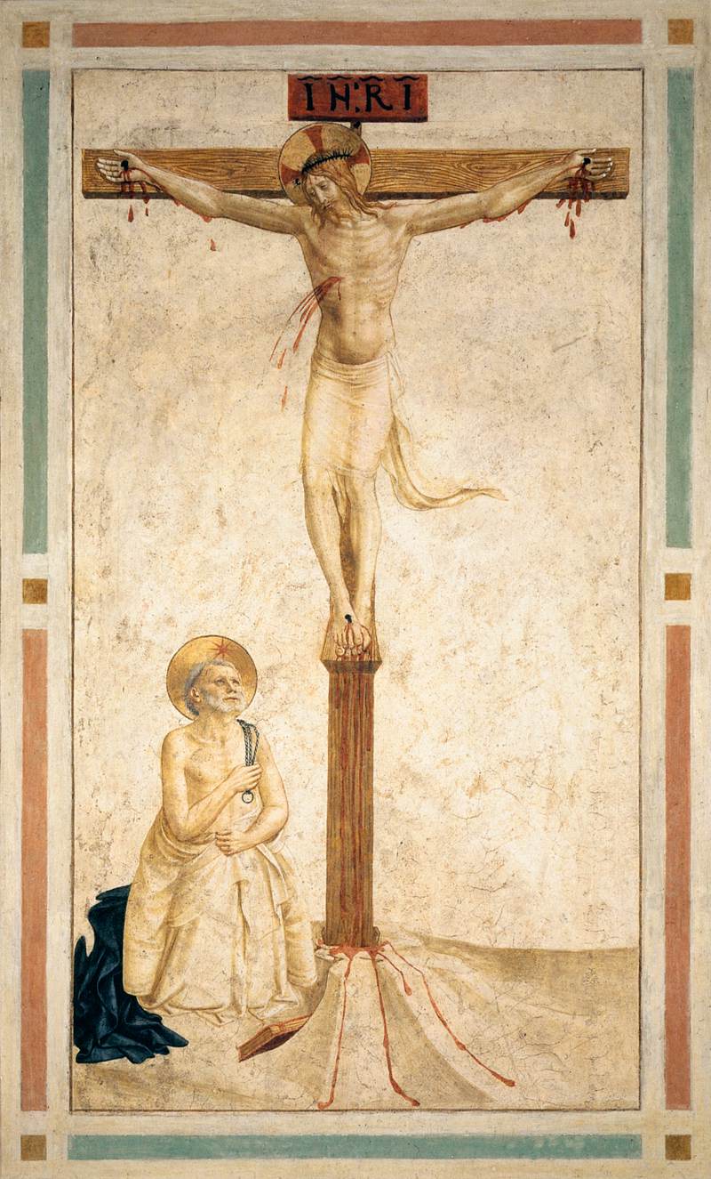 The Crucifixion with Santo Domingo Flagellating himself (Cell 20)