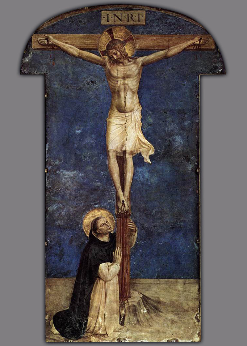 Santo Domingo adorant la crucifixion