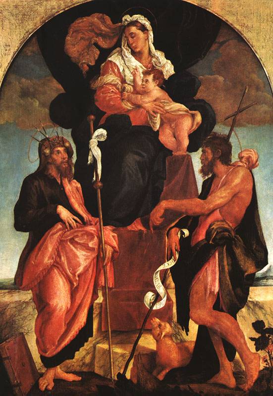 La vergine e il bambino con i santi