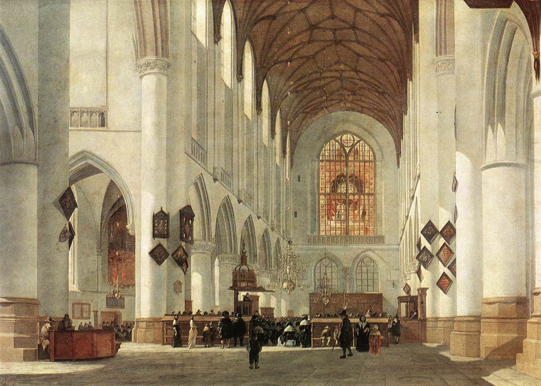 Interior of the Saint Bavo Church in Haarlem