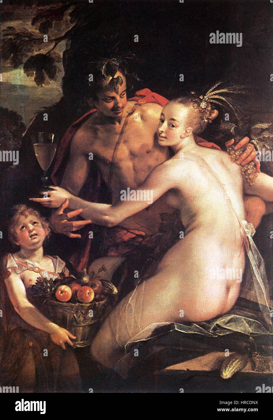 Baco, Venus y Cupido