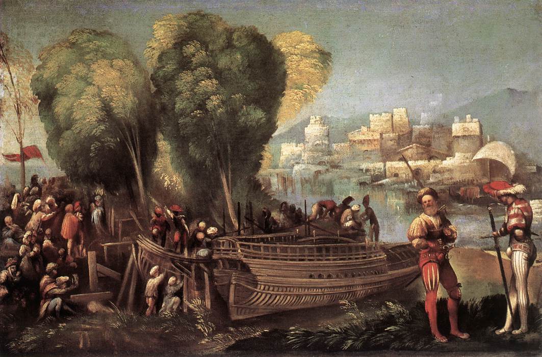 Aeneas und Achrates an der Libyenküste