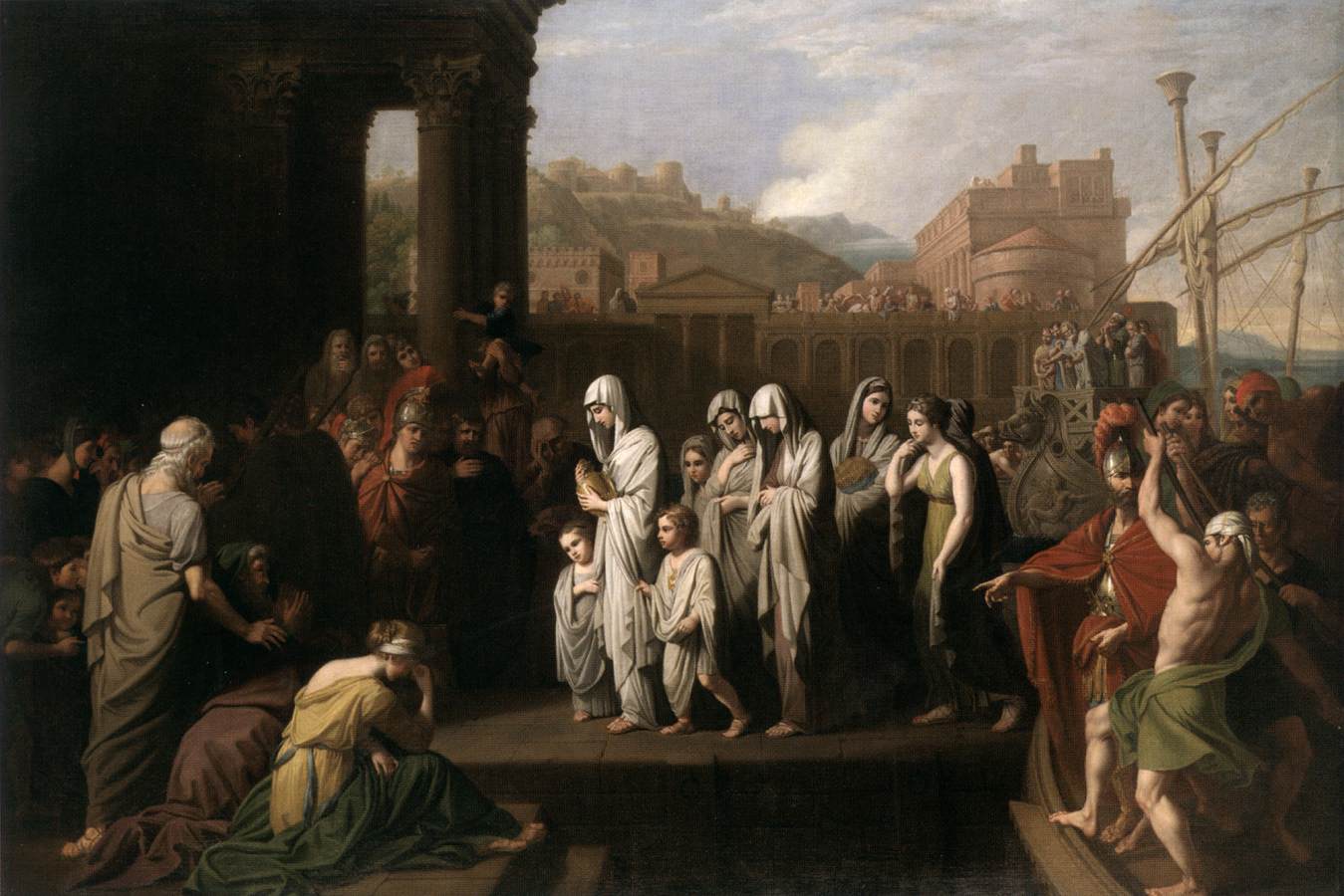 Agripina Landing i Bundisium med Germanicus Ashes