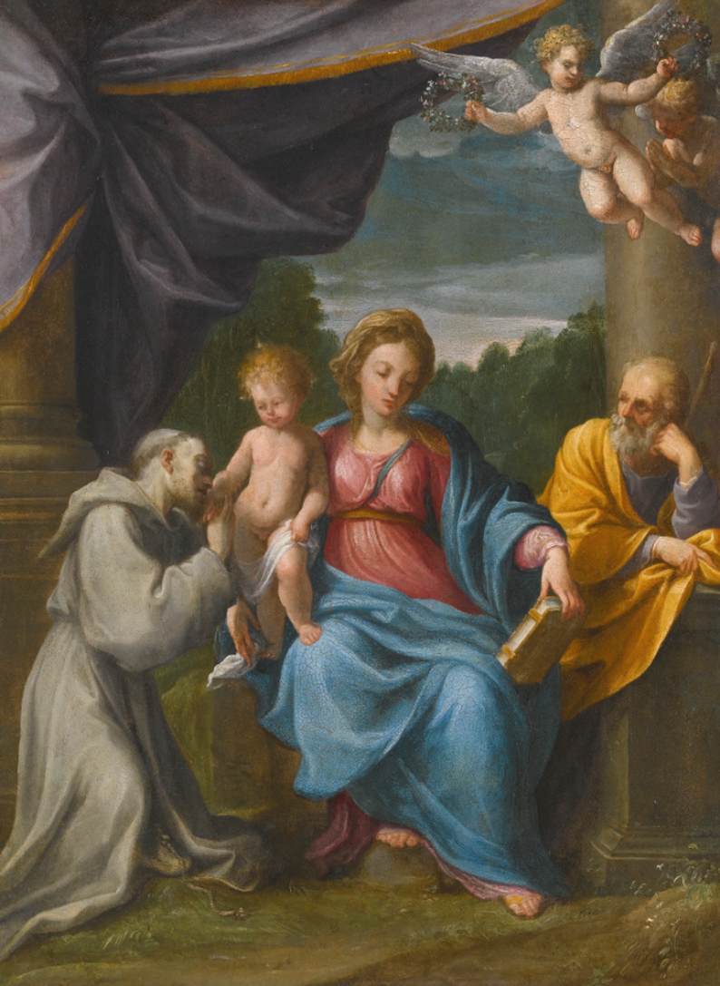 The Holy Family with Saint Francis