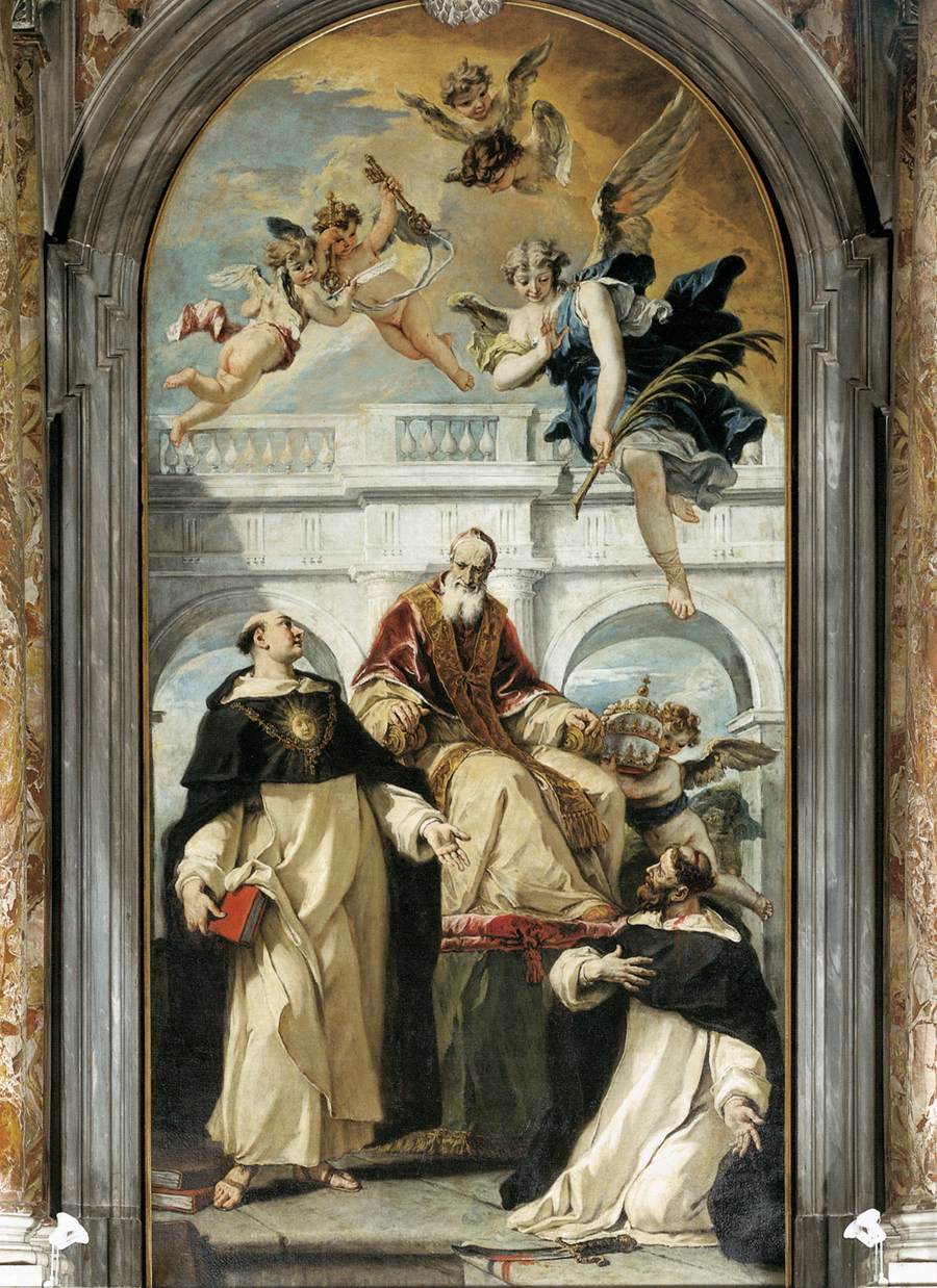 San Pío, Santo Tomás de Aquino y San Pedro Mártir