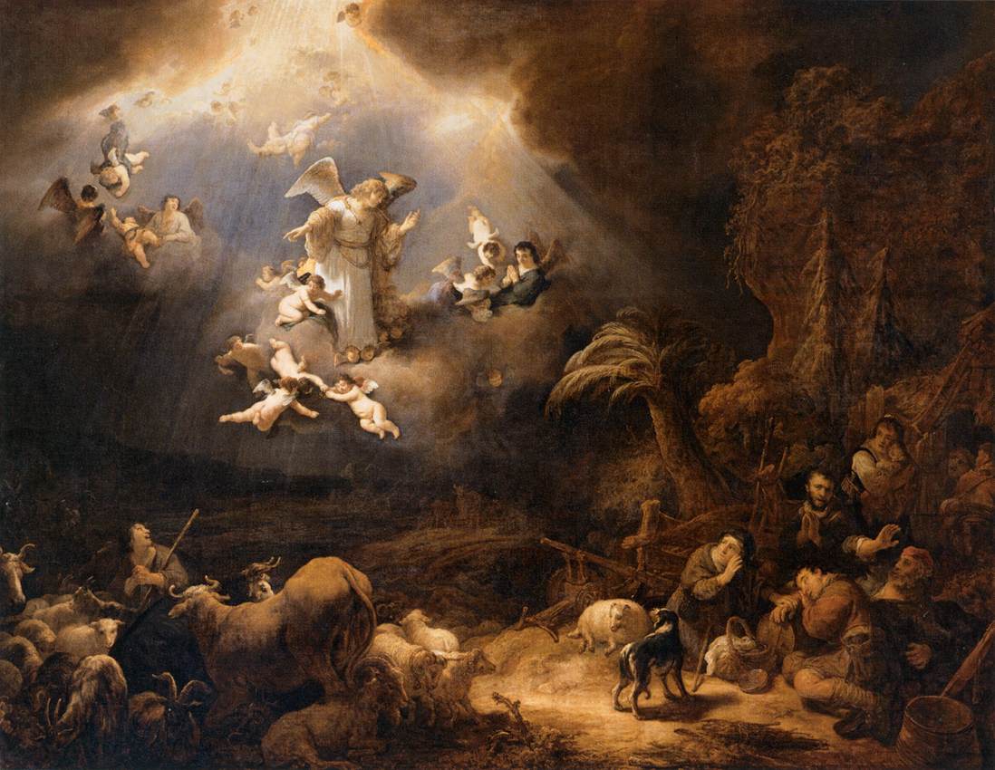 Angeli che annunciano la nascita di Cristo ai pastori
