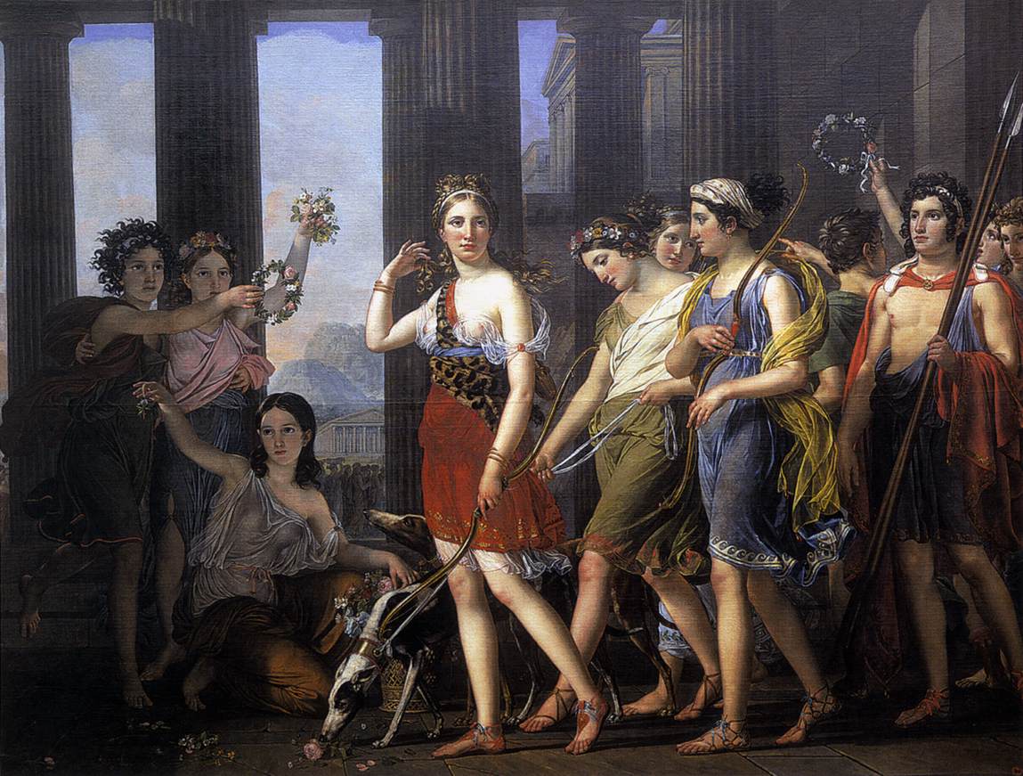 La Bella Anthia Conduciendo a sus Compañeros al Templo de Diana en Éfeso