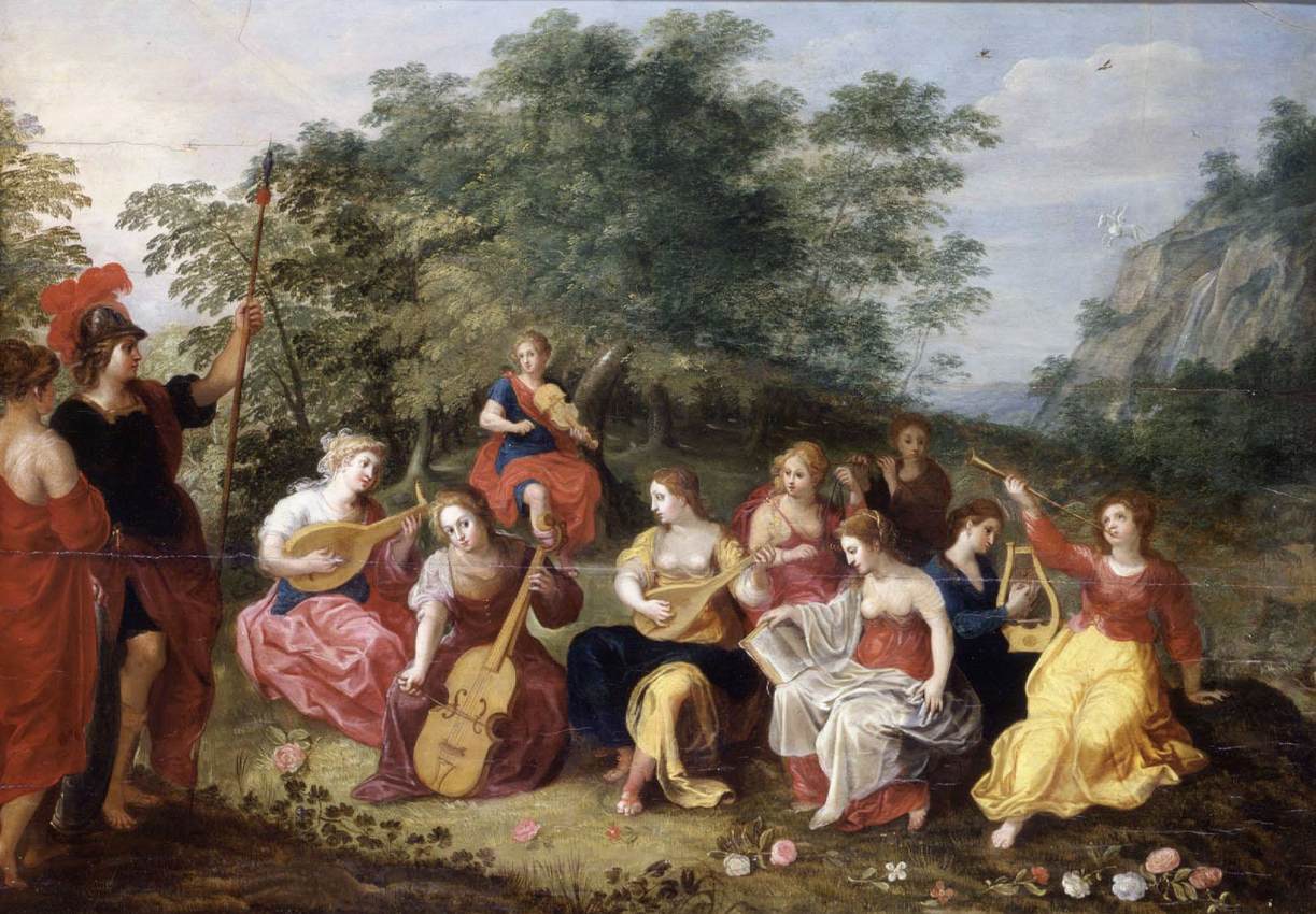 Minerva ve dokuz Muses