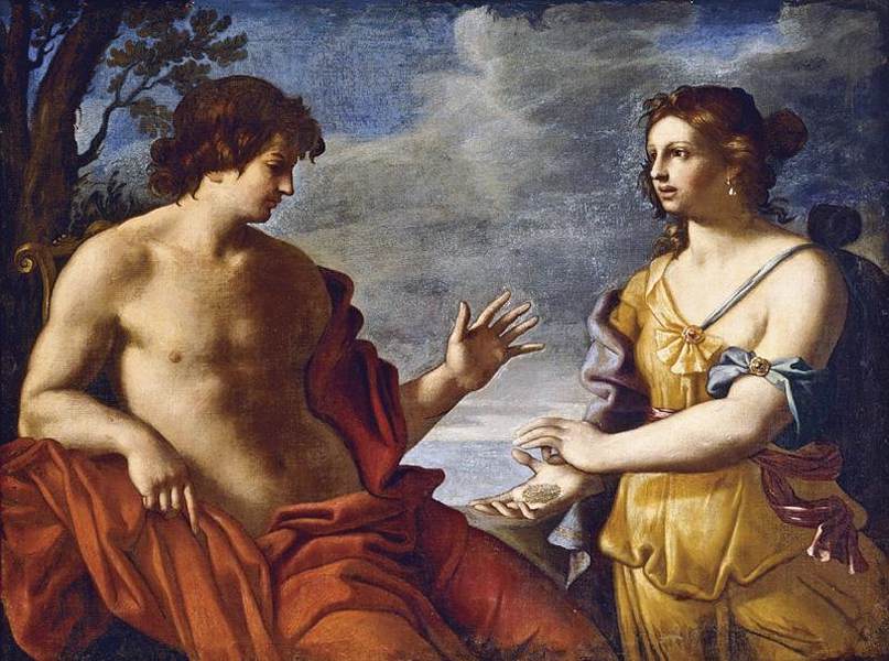 Apollo und La Sibila de Cumas