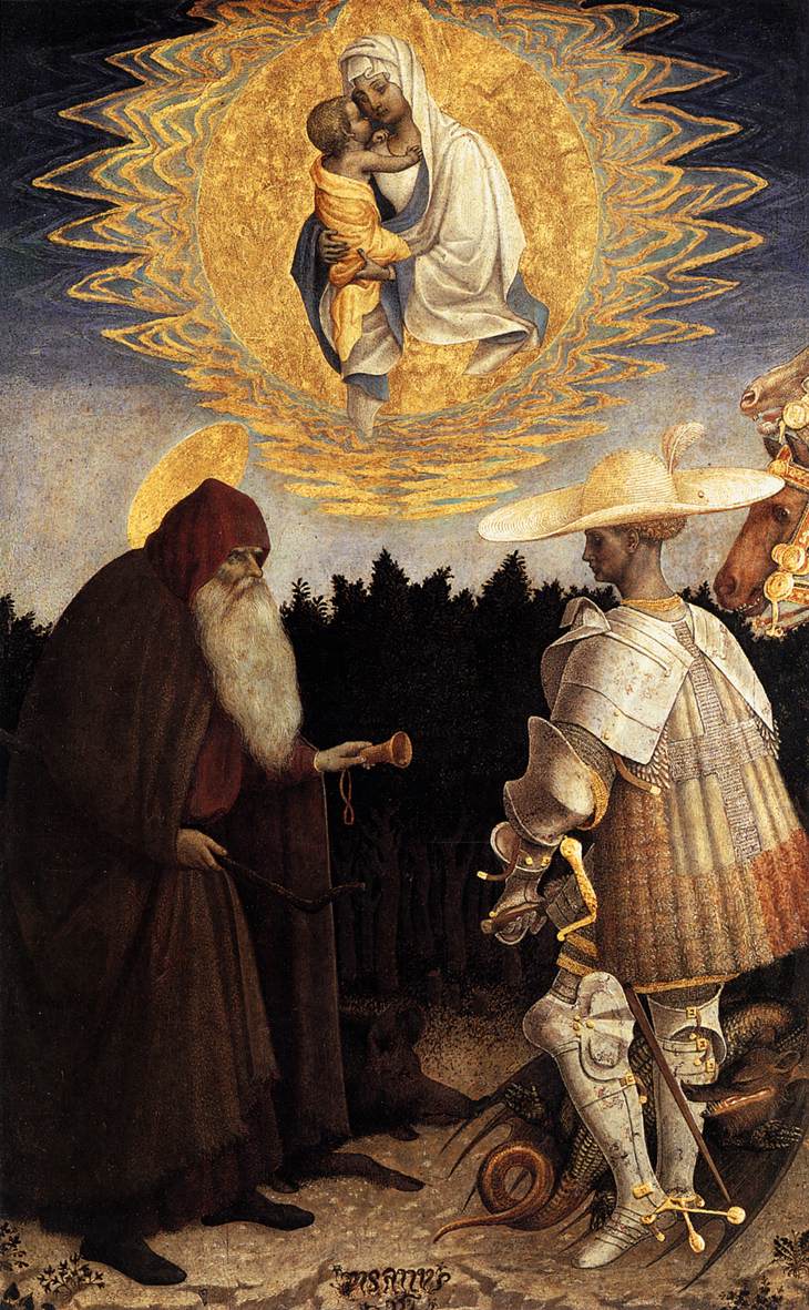 Apparizione della Vergine a San Antonio Abad e San Jorge