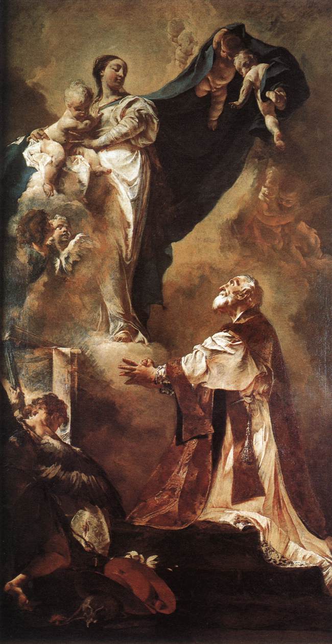 La Virgen Apareciendo a San Felipe Neri
