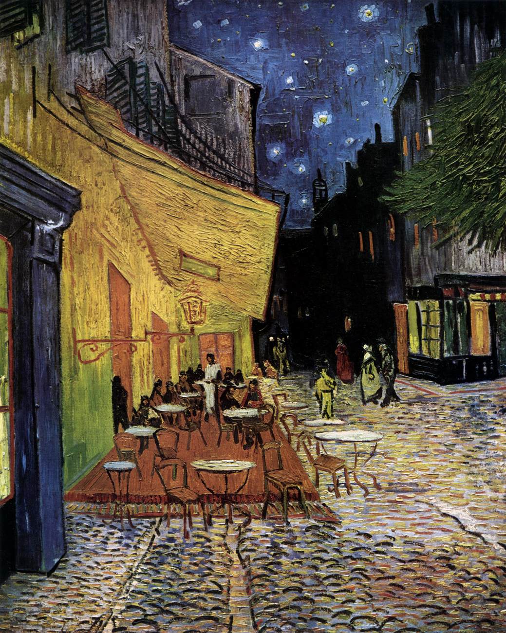 Café Terraza sur El Place du Forum, Arles, la nuit