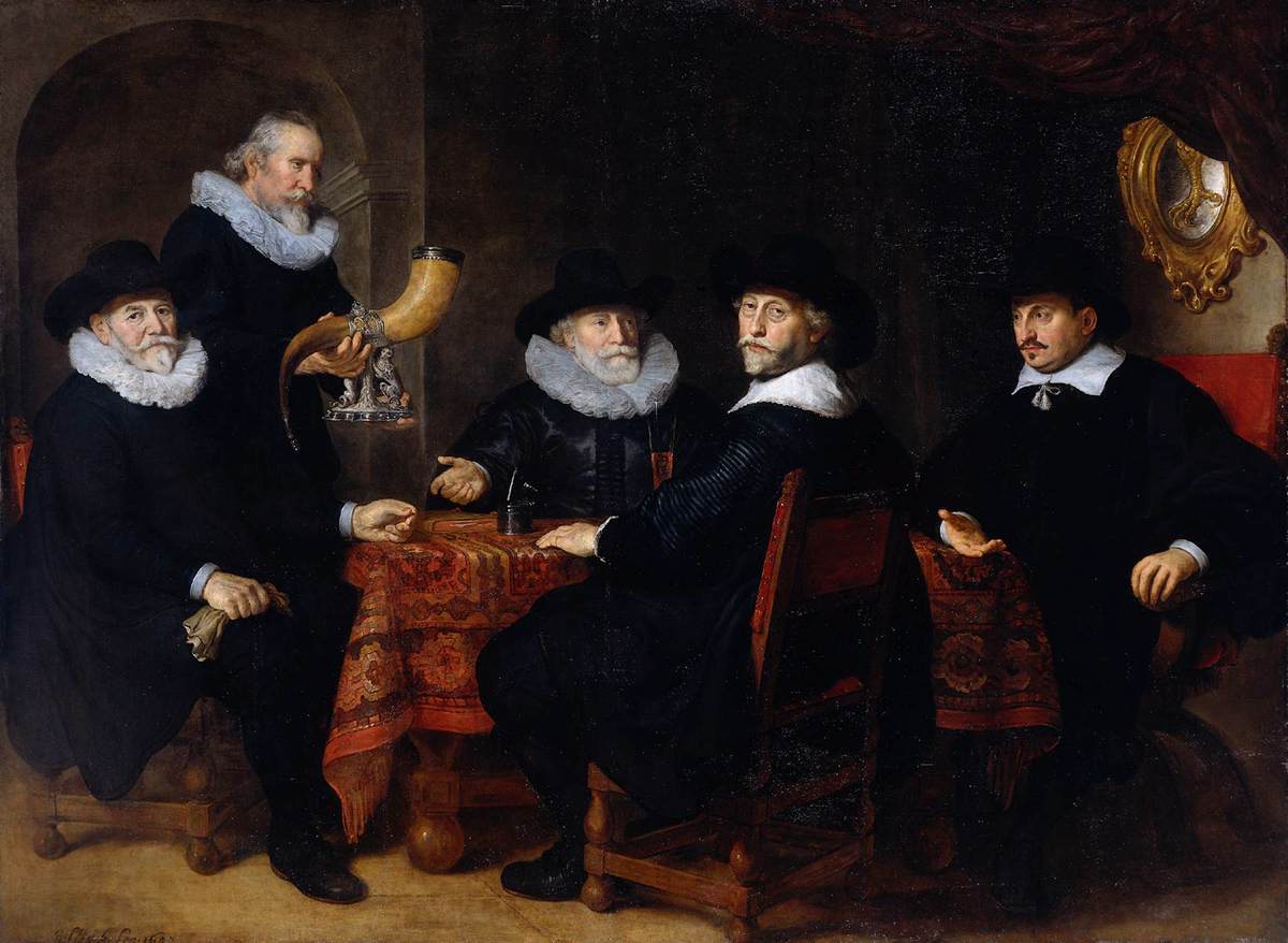 Quatre gouverneurs de la garde civique des archives, Amsterdam