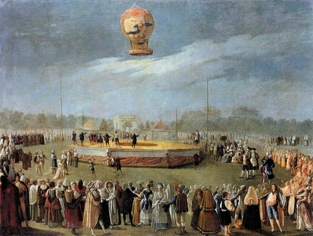 Ascent of the Balloon in the Presence of Carlos IV and his Court