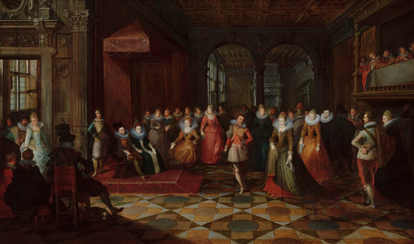 Ballroom scene on a Court in Brussels